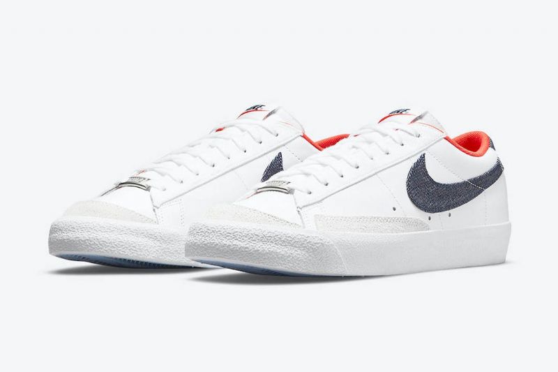 Nike Blazer Low Usa Farmer Férfi / Női Futó Világoskék / Piros / Fehér