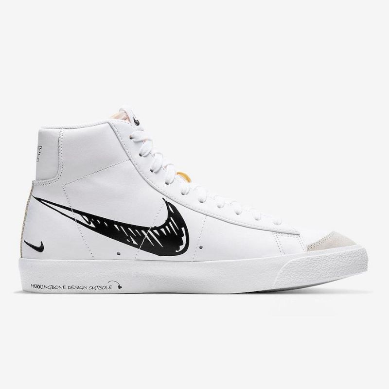 Nike Blazer Mid 77 Sketch Pack Férfi / Női Futó Fehér Fekete