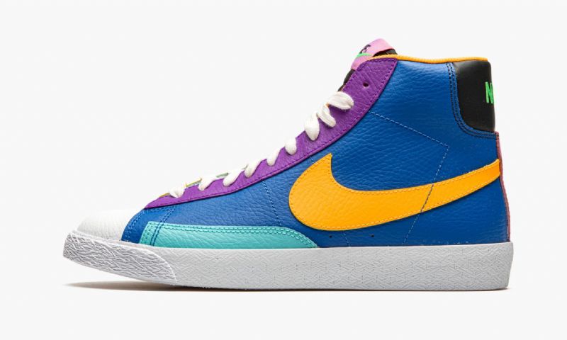 Nike Blazer Mid Multicolor Férfi / Női Futó Battle Kék / Aurora / Élénk Lila / Lézernarancs