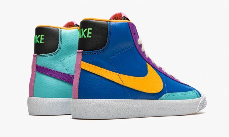 Nike Blazer Mid Multicolor Férfi / Női Futó Battle Kék / Aurora / Élénk Lila / Lézernarancs