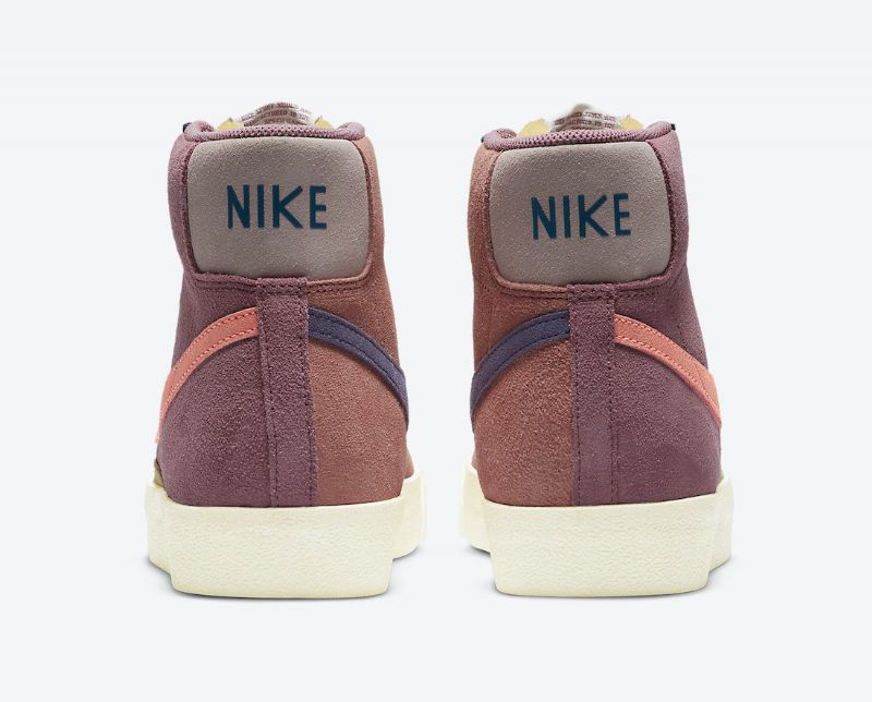 Nike Blazer Mid Suede Férfi / Női Futó Sivatagi Bogyó Piros / Mély Sötétkék-mosott Citromsárga-atomi Púder