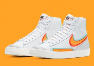 Nike Blazer Mid77 Infinite Férfi / Női Futó Fehér / Aurora Zöld / Bright Crimson / Kumquat