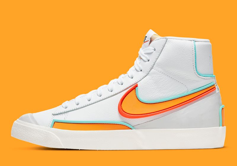 Nike Blazer Mid77 Infinite Férfi / Női Futó Fehér / Aurora Zöld / Bright Crimson / Kumquat