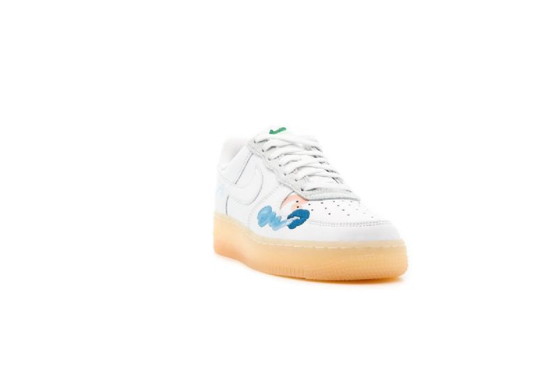 Nike Flyleather Air Force 1 Férfi/női Alkalmi Fehér