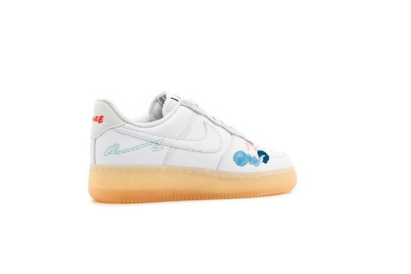 Nike Flyleather Air Force 1 Férfi/női Alkalmi Fehér
