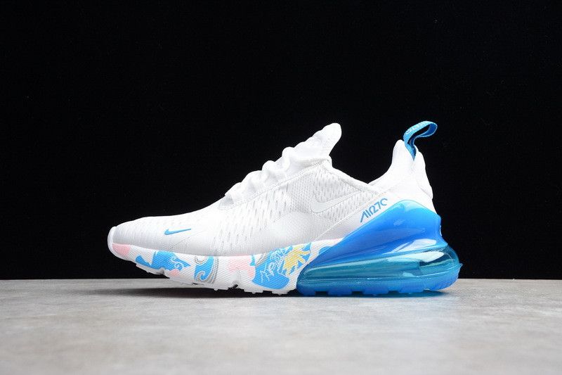 Nike Max 270 Graffiti Fehér Égszínkék Férfi / Női Futó / Kék