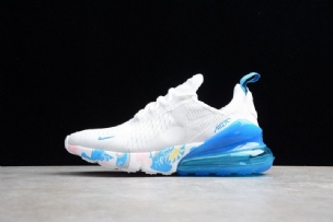 Nike Max 270 Graffiti Fehér Égszínkék Férfi / Női Futó / Kék