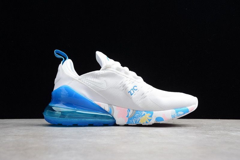 Nike Max 270 Graffiti Fehér Égszínkék Férfi / Női Futó / Kék