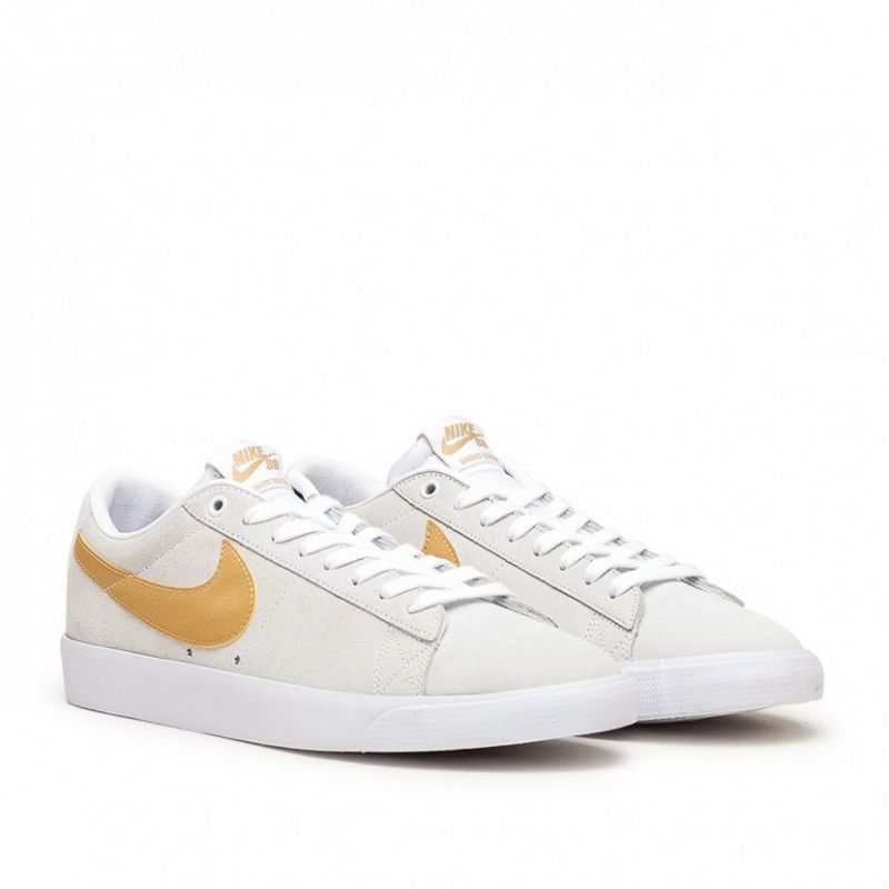 Nike Sb Blazer Low Férfi / Női Futó Fehér / Szürke / Sárga
