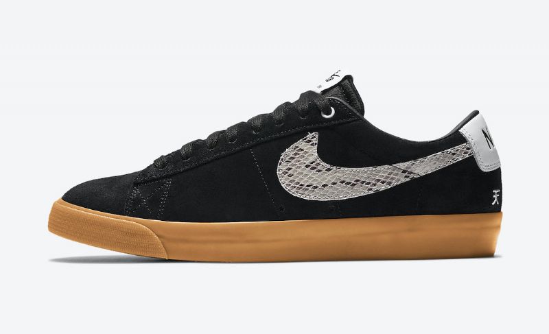 Nike Sb Blazer Low Férfi / Női Futó Fekete / Vitorla-gumi Közepes Barna