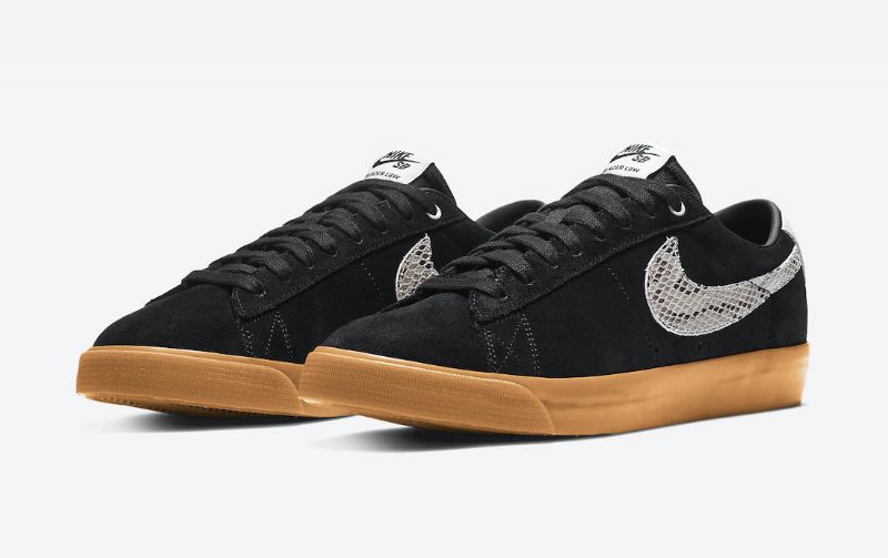 Nike Sb Blazer Low Férfi / Női Futó Fekete / Vitorla-gumi Közepes Barna