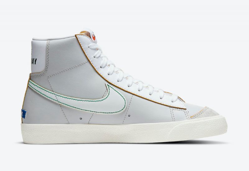Nike Sb Blazer Mid 77 Férfi / Női Futó Fehér / Varsity Royal / Semleges Szürke