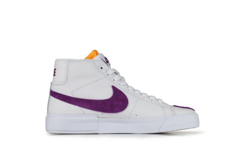 Nike Sb Blazer Mid Edge Férfi / Női Futó Fehér / Lila-arany