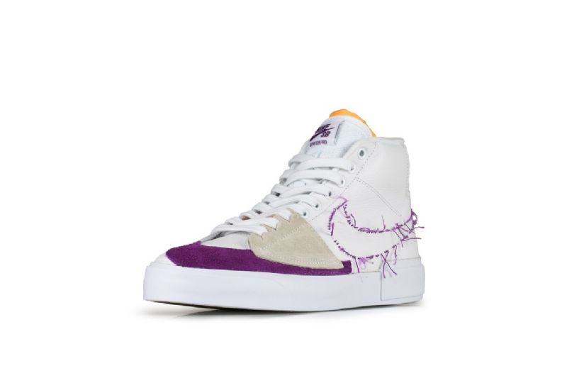 Nike Sb Blazer Mid Edge Férfi / Női Futó Fehér / Lila-arany