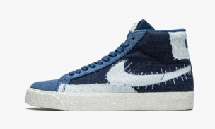 Nike Sb Zoom Blazer Mid Premium Férfi / Női Futó Mystic Sötétkék / Sail-sail-gum Light