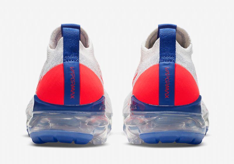 Nike Vapormax Flyknit 3 Férfi / Női Futó Fehér / Csillagászati Kék / Sötét Kén / Vaku Bíbor