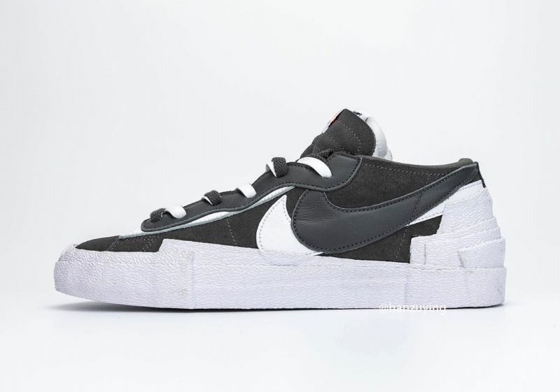 Sacai Nike Blazer Low Férfi / Női Futó Fehér / Vasszürke