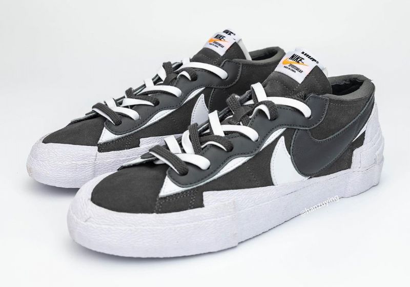 Sacai Nike Blazer Low Férfi / Női Futó Fehér / Vasszürke