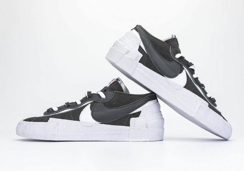 Sacai Nike Blazer Low Férfi / Női Futó Fehér / Vasszürke