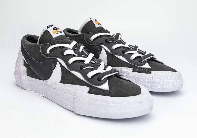 Sacai Nike Blazer Low Férfi / Női Futó Fehér / Vasszürke
