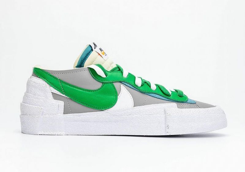 Sacai Nike Blazer Low Férfi / Női Futó Közepes Szürke / Klasszikus Zöld-fehér