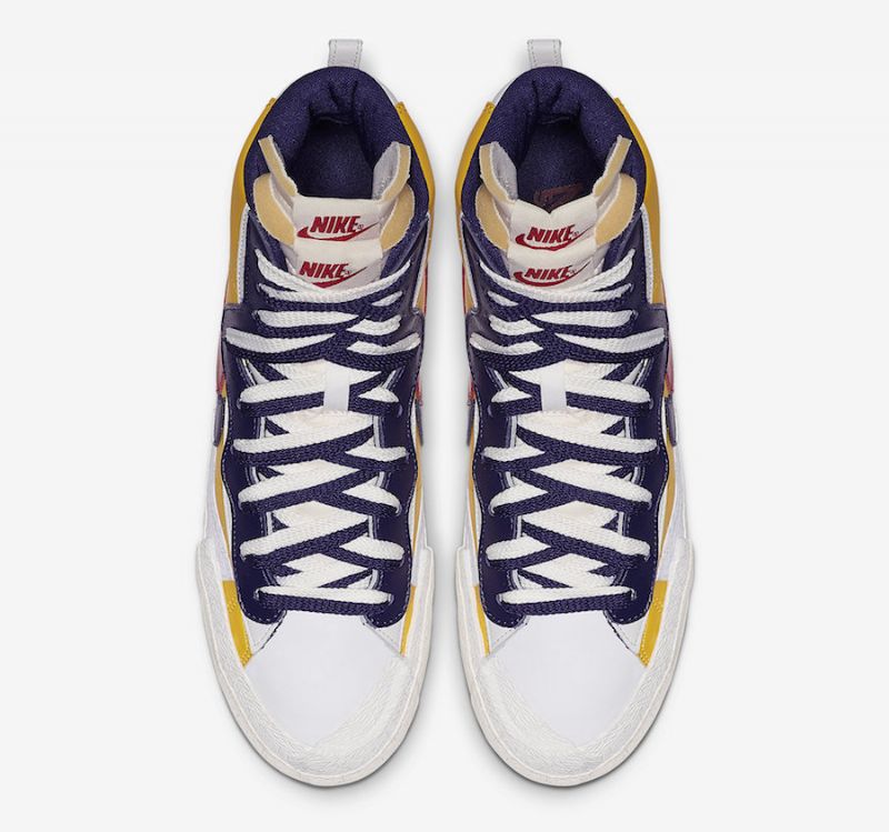 Sacai Nike Blazer Mid Maize Sötétkék Férfi / Női Futó Varsity Kukorica / Piros / Midnight
