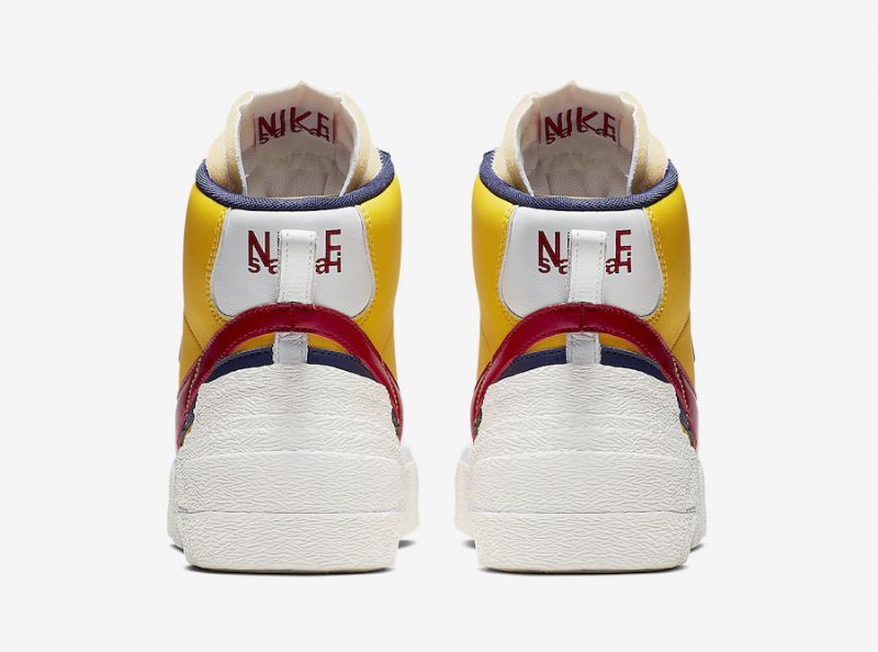 Sacai Nike Blazer Mid Maize Sötétkék Férfi / Női Futó Varsity Kukorica / Piros / Midnight