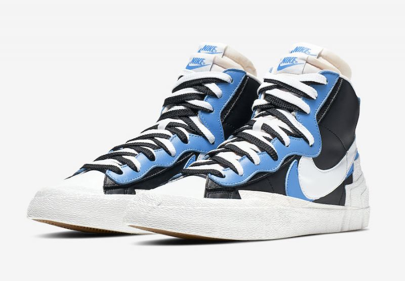Sacai Nike Blézer Középső Férfi / Női Futó Fekete Kék