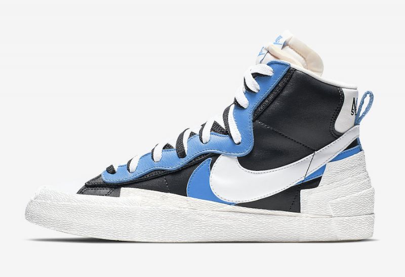 Sacai Nike Blézer Középső Férfi / Női Futó Fekete Kék