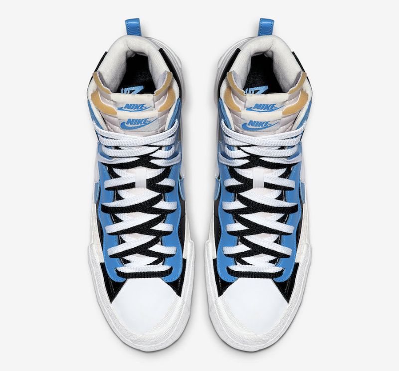 Sacai Nike Blézer Középső Férfi / Női Futó Fekete Kék