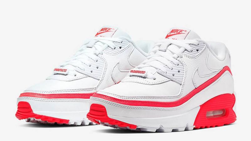 Veretlen Nike Air Max 90 Férfi Alkalmi Fehér/piros