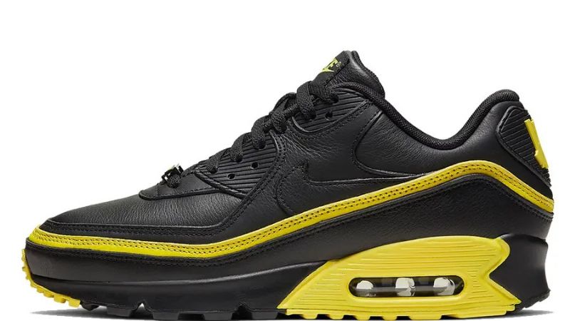 Veretlen Nike Air Max 90 Férfi Alkalmi Fekete / Opti Sárga