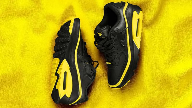 Veretlen Nike Air Max 90 Férfi Alkalmi Fekete / Opti Sárga
