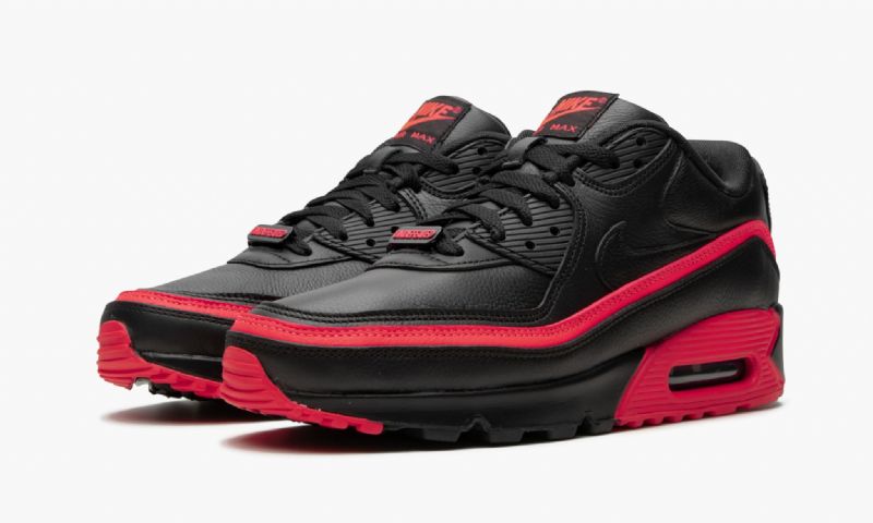 Veretlen Nike Air Max 90 Férfi Alkalmi Fekete/piros